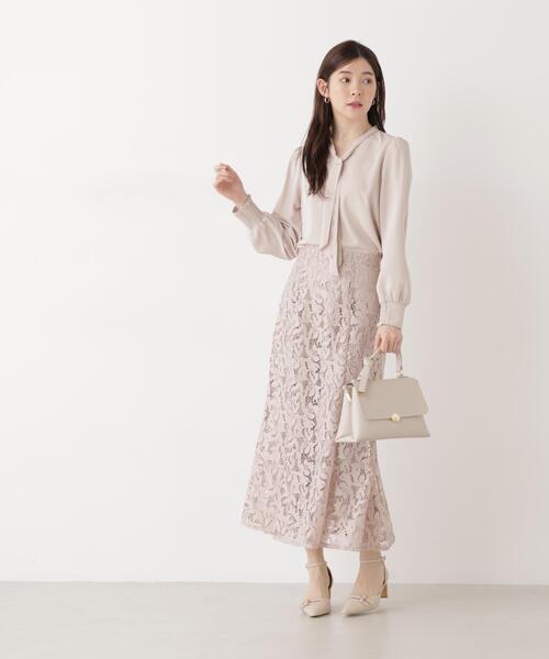 PROPORTION BODY DRESSING（プロポーションボディドレッシング）の「＜ウォッシャブル＞キラ釦ボウタイブラウス / 1216110207（シャツ/ブラウス・レディース・ベージュ/ネイビー/ホワイト・MEDIUM/SMALL）」の19枚目の写真