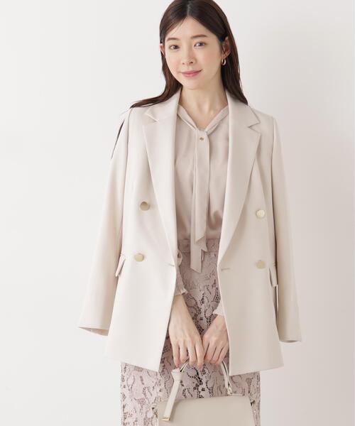 PROPORTION BODY DRESSING（プロポーションボディドレッシング）の「＜ウォッシャブル＞キラ釦ボウタイブラウス / 1216110207（シャツ/ブラウス・レディース・ベージュ/ネイビー/ホワイト・MEDIUM/SMALL）」の5枚目の写真