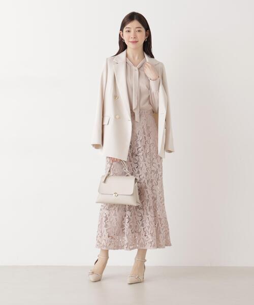 PROPORTION BODY DRESSING（プロポーションボディドレッシング）の「＜ウォッシャブル＞キラ釦ボウタイブラウス / 1216110207（シャツ/ブラウス・レディース・ベージュ/ネイビー/ホワイト・MEDIUM/SMALL）」の6枚目の写真