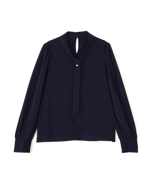 PROPORTION BODY DRESSING（プロポーションボディドレッシング）の「＜ウォッシャブル＞キラ釦ボウタイブラウス / 1216110207（シャツ/ブラウス・レディース・ベージュ/ネイビー/ホワイト・MEDIUM/SMALL）」の8枚目の写真
