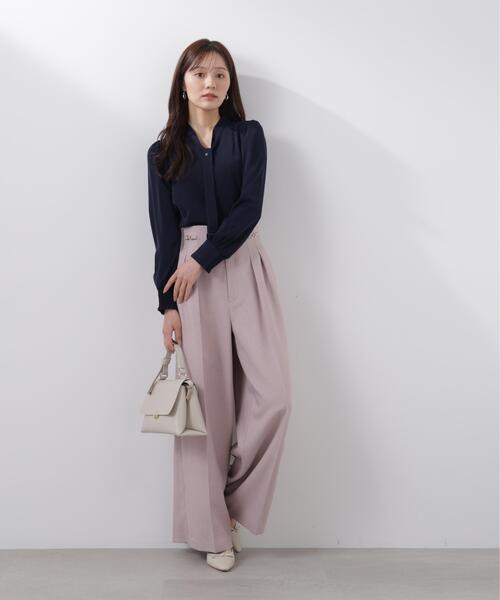 PROPORTION BODY DRESSING（プロポーションボディドレッシング）の「＜ウォッシャブル＞キラ釦ボウタイブラウス / 1216110207（シャツ/ブラウス・レディース・ベージュ/ネイビー/ホワイト・MEDIUM/SMALL）」の11枚目の写真