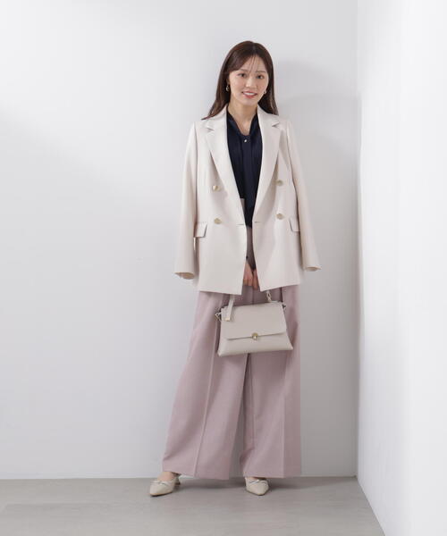 PROPORTION BODY DRESSING（プロポーションボディドレッシング）の「＜ウォッシャブル＞キラ釦ボウタイブラウス / 1216110207（シャツ/ブラウス・レディース・ベージュ/ネイビー/ホワイト・MEDIUM/SMALL）」の5枚目の写真