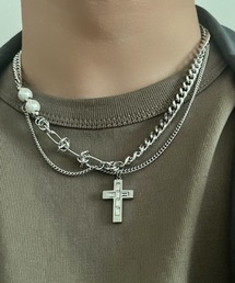 lilful（リルフル）の「【26年春夏新作】クロスチャームダブルチェーンネックレス（ネックレス）」