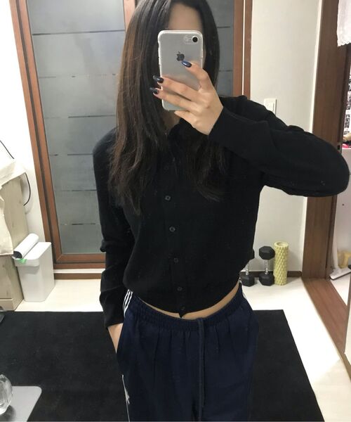 MUSINSA STANDARD WOMAN（ムシンサスタンダードウーマン）の「ウィメンズエッセンシャルカラードカーディガン[ブラック]（カーディガン/ボレロ・レディース・その他・SMALL/MEDIUM/LARGE/X-SMALL）」の10枚目の写真