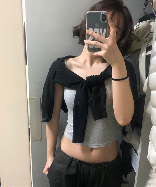 MUSINSA STANDARD WOMAN（ムシンサスタンダードウーマン）の「ウィメンズエッセンシャルカラードカーディガン[ブラック]（カーディガン/ボレロ・レディース・その他・SMALL/MEDIUM/LARGE/X-SMALL）」の12枚目の写真