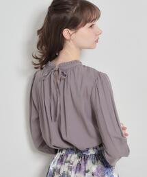 couture brooch | 【前後2WAY・洗える】RTピケ リボン ブラウス(シャツ/ブラウス)