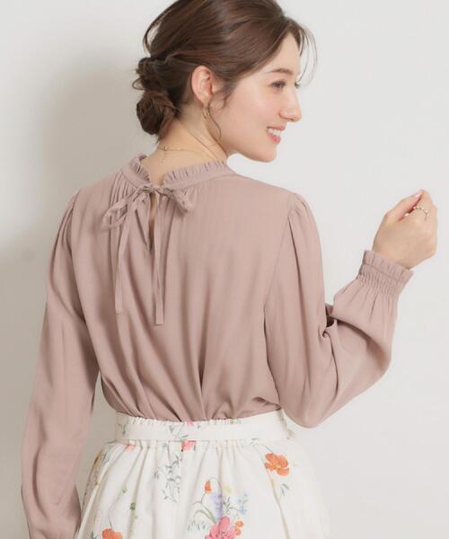 couture brooch（クチュールブローチ）の「【前後2WAY・洗える】RTピケ リボン ブラウス（シャツ/ブラウス・レディース・アイボリー/サンドベージュ/ブラウン系その他・40/38/42/36）」の9枚目の写真