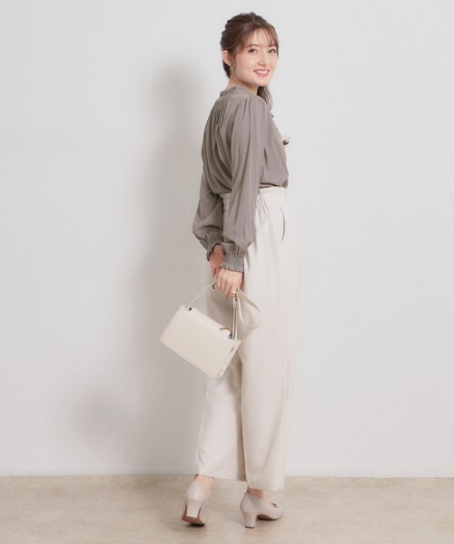 couture brooch（クチュールブローチ）の「【前後2WAY・洗える】RTピケ リボン ブラウス（シャツ/ブラウス・レディース・アイボリー/サンドベージュ/ブラウン系その他・40/38/42/36）」の14枚目の写真