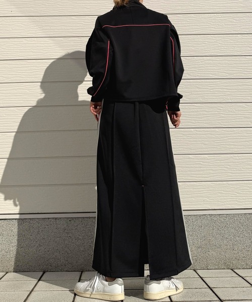 Q(キュー)の「ライントラックスカート(スカート・レディース・ブラック/ライトグレー・MEDIUM)」の19枚目の写真