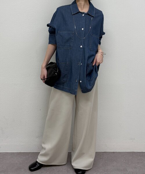 Omekashi(オメカシ)の「バイアスワイドパンツ(その他パンツ・レディース・ホワイト系その他/ブラック・FREE)」の16枚目の写真