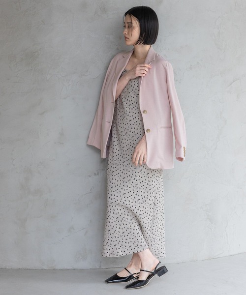 A part by（アパートバイ）の「【多機能・Sサイズ展開】リネンライクシングルジャケット（ノーカラージャケット・レディース・ブラック系その他2/ブルー/ベージュ/ピンク系その他・SMALL/MEDIUM）」の13枚目の写真