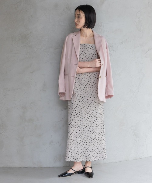 A part by（アパートバイ）の「【多機能・Sサイズ展開】リネンライクシングルジャケット（ノーカラージャケット・レディース・ブラック系その他2/ブルー/ベージュ/ピンク系その他・SMALL/MEDIUM）」の14枚目の写真