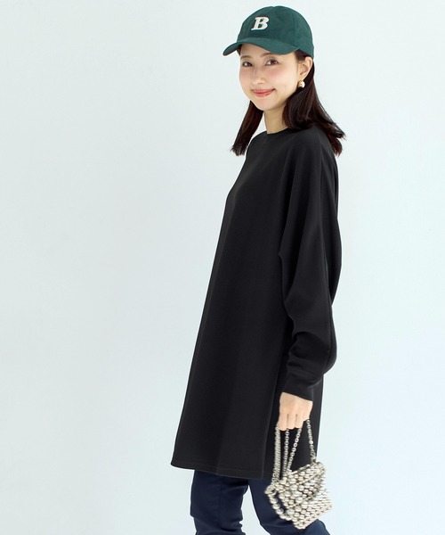 coca（coca）（コカ）の「エンボスフレアチュニックトップス（チュニック・レディース・ベージュ/ブラック・M/L/S）」の13枚目の写真