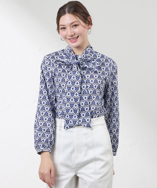 amaca（アマカ）の「【LIBERTY】Bern Hardt タナローンブラウス（シャツ/ブラウス・レディース・ピンク系その他2/ブルー系その他4・38/40）」の2枚目の写真