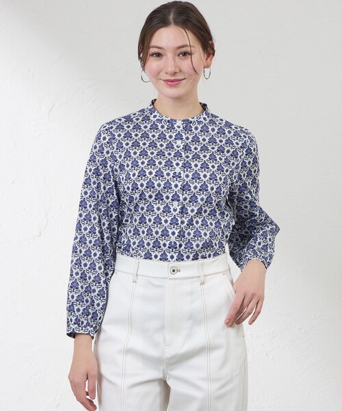 amaca（アマカ）の「【LIBERTY】Bern Hardt タナローンブラウス（シャツ/ブラウス・レディース・ピンク系その他2/ブルー系その他4・38/40）」の6枚目の写真