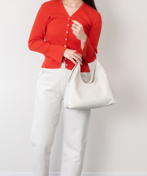 CHRISTIAN VILLA(クリスチャンヴィラ)の「【CHRISTIAN VILLA】ソフトルックストートバッグ(Q66317)(トートバッグ・レディース・ブラウン系その他/オフホワイト・ALL)」の7枚目の写真
