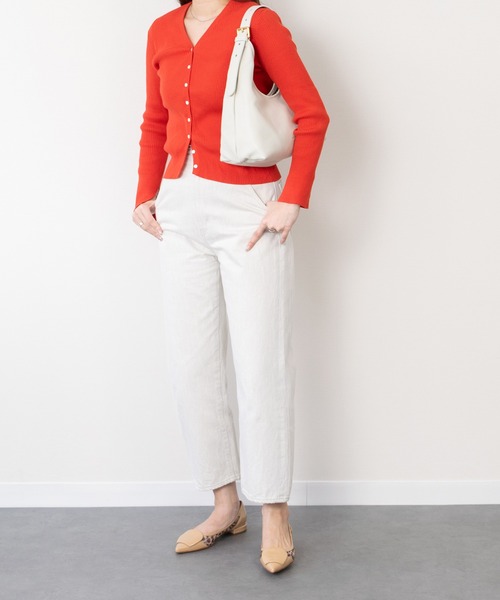 CHRISTIAN VILLA(クリスチャンヴィラ)の「【CHRISTIAN VILLA】ソフトルックストートバッグ(Q66317)(トートバッグ・レディース・ブラウン系その他/オフホワイト・ALL)」の8枚目の写真