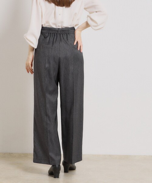 couture brooch（クチュールブローチ）の「【洗える・S-LL】デニムライク ベルト付きパンツ（その他パンツ・レディース・ネイビー/ブラック・42/40/38/36）」の18枚目の写真