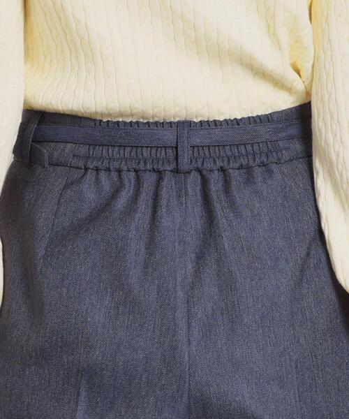 couture brooch（クチュールブローチ）の「【洗える・S-LL】デニムライク ベルト付きパンツ（その他パンツ・レディース・ネイビー/ブラック・42/40/38/36）」の5枚目の写真