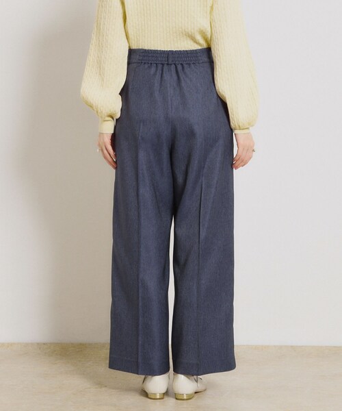 couture brooch（クチュールブローチ）の「【洗える・S-LL】デニムライク ベルト付きパンツ（その他パンツ・レディース・ネイビー/ブラック・42/40/38/36）」の9枚目の写真