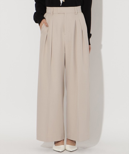 AND COUTURE(アンドクチュール)の「タックワイドパンツ(その他パンツ・レディース・ライトグレー/ベージュ/ネイビー・SMALL/MEDIUM)」の13枚目の写真