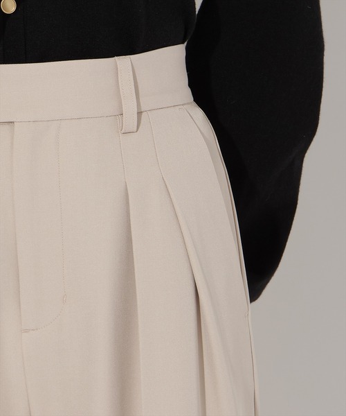 AND COUTURE(アンドクチュール)の「タックワイドパンツ(その他パンツ・レディース・ライトグレー/ベージュ/ネイビー・SMALL/MEDIUM)」の17枚目の写真
