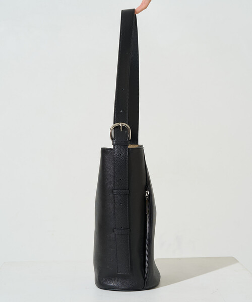 FREAK'S STORE（フリークスストア）の「限定展開 BEAURE LUNEA/ビュレルネア <本革> レザー ワンハンドル バケツバッグ（トートバッグ・レディース・ブラック/シルバー/ベージュ・ONE SIZE）」の14枚目の写真