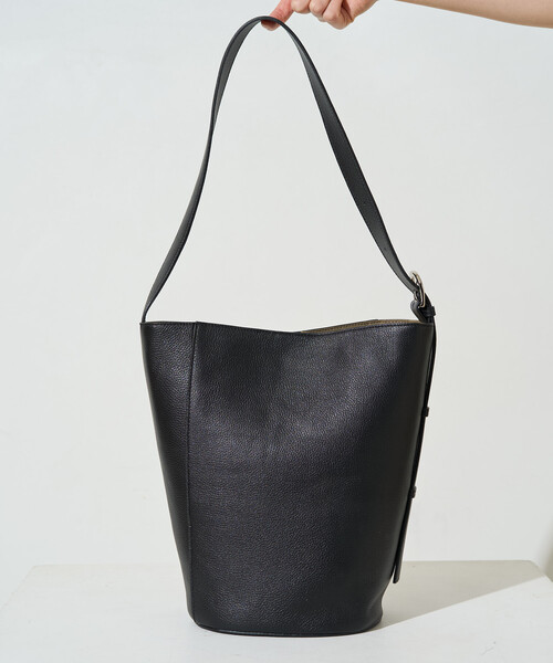 FREAK'S STORE（フリークスストア）の「限定展開 BEAURE LUNEA/ビュレルネア <本革> レザー ワンハンドル バケツバッグ（トートバッグ・レディース・ブラック/シルバー/ベージュ・ONE SIZE）」の15枚目の写真