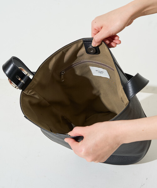 FREAK'S STORE（フリークスストア）の「限定展開 BEAURE LUNEA/ビュレルネア <本革> レザー ワンハンドル バケツバッグ（トートバッグ・レディース・ブラック/シルバー/ベージュ・ONE SIZE）」の22枚目の写真