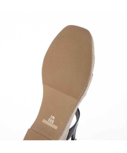 Riz raffinee(リズラフィーネ)の「【3E】ウエッジソールサンダル(サンダル・レディース・アイボリー/ブラック・24cm/23cm/23.5cm/22cm/22.5cm/24.5cm)」の8枚目の写真