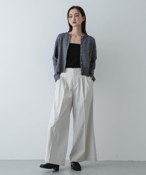 SENSE OF PLACE by URBAN RESEARCH（センスオブプレイスバイアーバンリサーチ）の「『洗濯可』ボールビーズカーディガン（カーディガン/ボレロ・レディース・ライトベージュ/チャコールグレー/ライトピンク・ONE）」の22枚目の写真