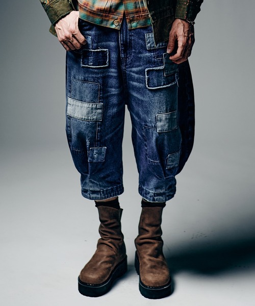 glamb(グラム)の「Unplugged Cropped Denim / アンプラグドクロップドデニム(デニムパンツ・メンズ・ブラック/インディゴブルー・S/M/L)」の1枚目の写真