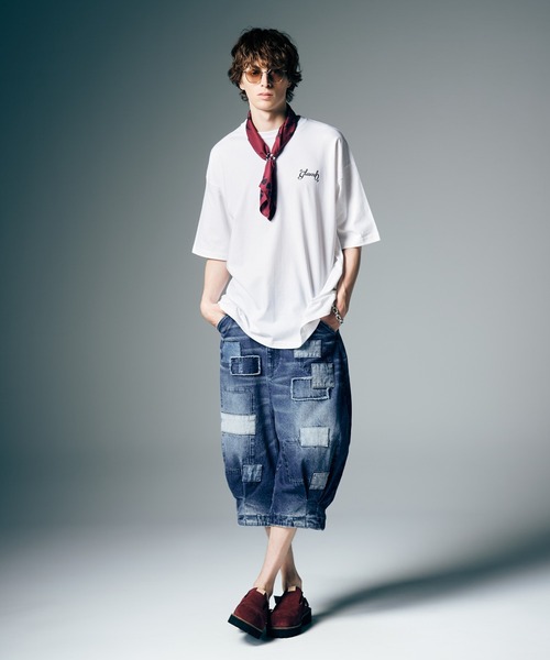 glamb(グラム)の「Unplugged Cropped Denim / アンプラグドクロップドデニム(デニムパンツ・メンズ・ブラック/インディゴブルー・S/M/L)」の13枚目の写真