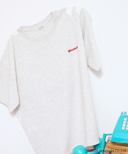 FREAK'S STORE(フリークスストア)の「限定展開 モンチッチ photoGridePanel Tシャツ(Tシャツ/カットソー・レディース・ナチュラル/ブラック/ライトグレー・フリ-)」の4枚目の写真