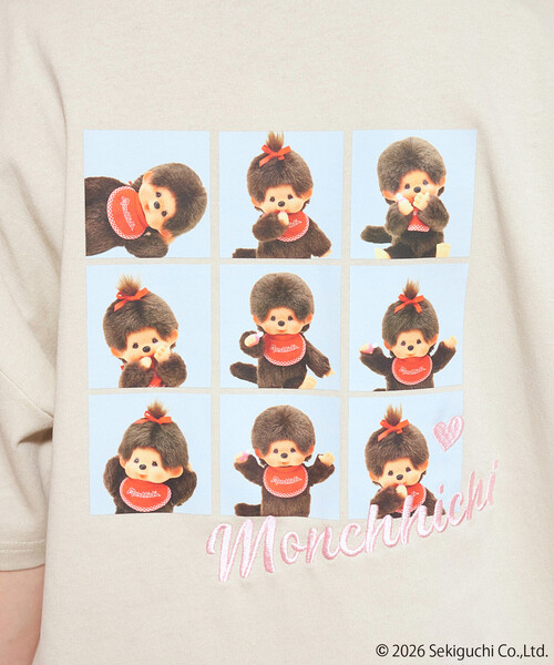 FREAK'S STORE(フリークスストア)の「限定展開 モンチッチ photoGridePanel Tシャツ(Tシャツ/カットソー・レディース・ナチュラル/ブラック/ライトグレー・フリ-)」の15枚目の写真