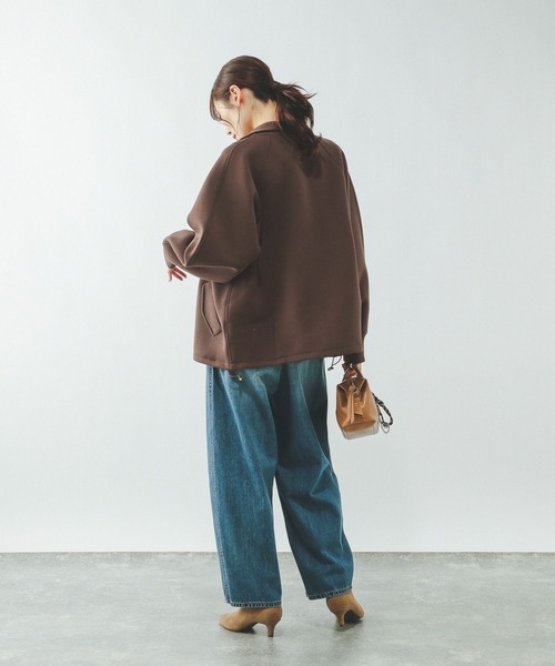 GLOBAL WORK（グローバルワーク）の「ダンボールスタンドブルゾン/636026（ブルゾン・レディース・チャコールグレー/ダークブラウン・LARGE/MEDIUM）」の9枚目の写真