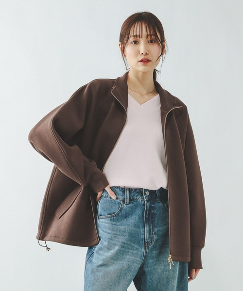 GLOBAL WORK（グローバルワーク）の「ダンボールスタンドブルゾン/636026（ブルゾン・レディース・チャコールグレー/ダークブラウン・LARGE/MEDIUM）」の10枚目の写真