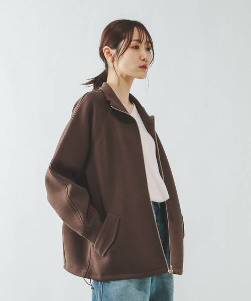 GLOBAL WORK（グローバルワーク）の「ダンボールスタンドブルゾン/636026（ブルゾン・レディース・チャコールグレー/ダークブラウン・LARGE/MEDIUM）」の11枚目の写真