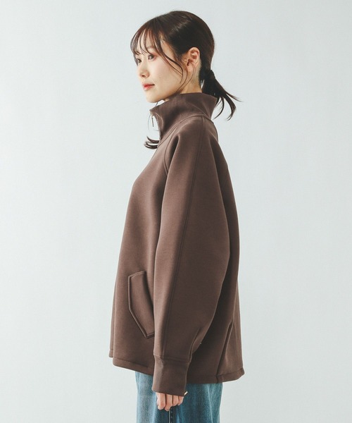 GLOBAL WORK（グローバルワーク）の「ダンボールスタンドブルゾン/636026（ブルゾン・レディース・チャコールグレー/ダークブラウン・LARGE/MEDIUM）」の15枚目の写真