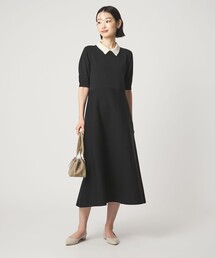 green label relaxing | ハイショク エリツキ ショートスリーブ ニット ワンピース(ワンピース)