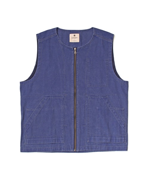 Snow Peak(スノーピーク)の「Snow Peak / VSulfur Dyed Fade Vest フェードベスト(ベスト・メンズ・ブルー/チャコール・S/M/L/XL)」の7枚目の写真