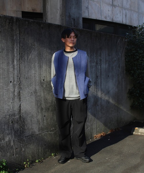 Snow Peak(スノーピーク)の「Snow Peak / VSulfur Dyed Fade Vest フェードベスト(ベスト・メンズ・ブルー/チャコール・S/M/L/XL)」の3枚目の写真