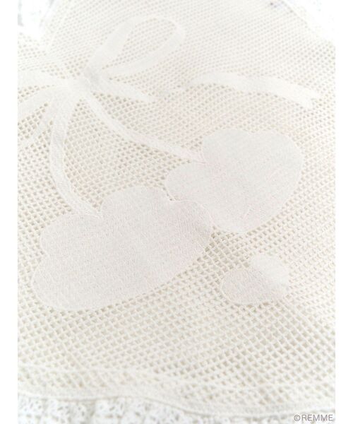 merry jenny（メリージェニー）の「Cherry heart knit tote（トートバッグ・レディース・オフホワイト・FREE）」の8枚目の写真