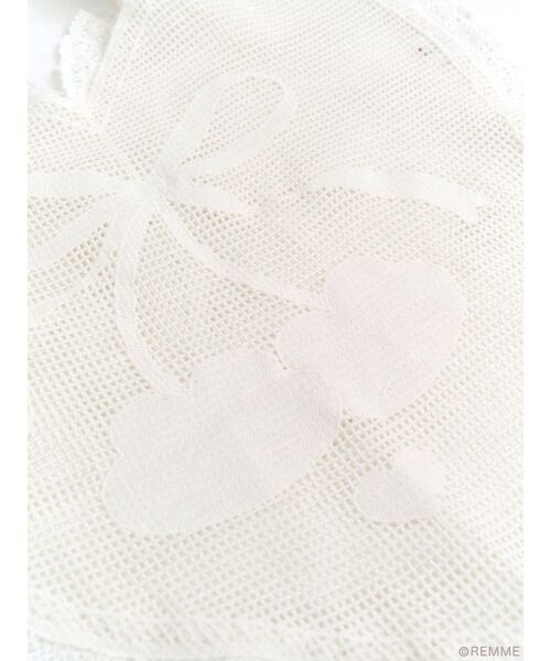 merry jenny（メリージェニー）の「Cherry heart knit tote（トートバッグ・レディース・オフホワイト・FREE）」の9枚目の写真