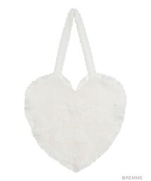 Cherry heart knit tote