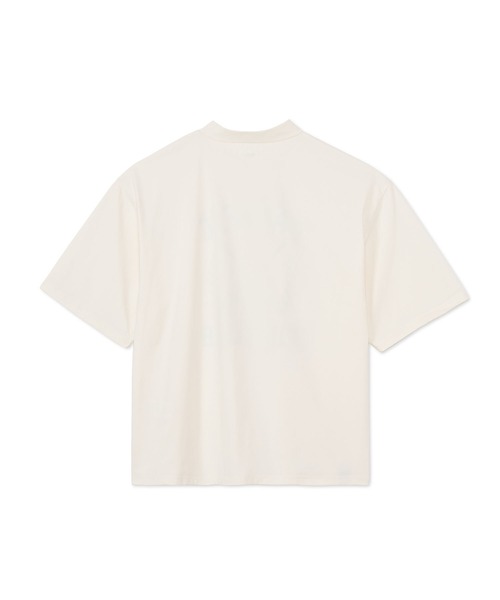 Pacific GOLF CLUB(パシフィックゴルフクラブ)の「MOCK-NECK TEE HALF SLEEVE LAUREL PRINT(Tシャツ/カットソー・レディース・アイボリー/ネイビー・S/M)」の3枚目の写真