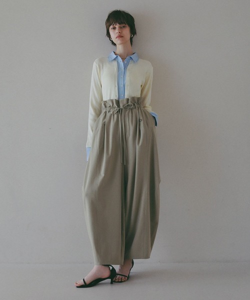 BAYFLOW(ベイフロー)の「【EF(エフ)】フラップワイドパンツ(WOMEN)(その他パンツ・レディース・チャコール/ベージュ・FREE)」の4枚目の写真