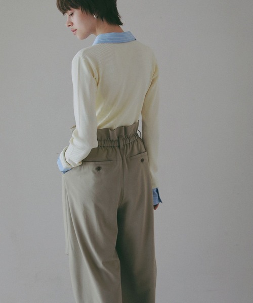 BAYFLOW(ベイフロー)の「【EF(エフ)】フラップワイドパンツ(WOMEN)(その他パンツ・レディース・チャコール/ベージュ・FREE)」の7枚目の写真