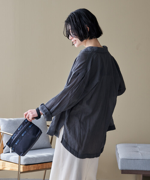 FREAK'S STORE(フリークスストア)の「インド シングルガーゼシャツ/シアーシャツ(シャツ/ブラウス・レディース・サックスブルー/オフホワイト/ラベンダー/チャコール・フリ-)」の20枚目の写真
