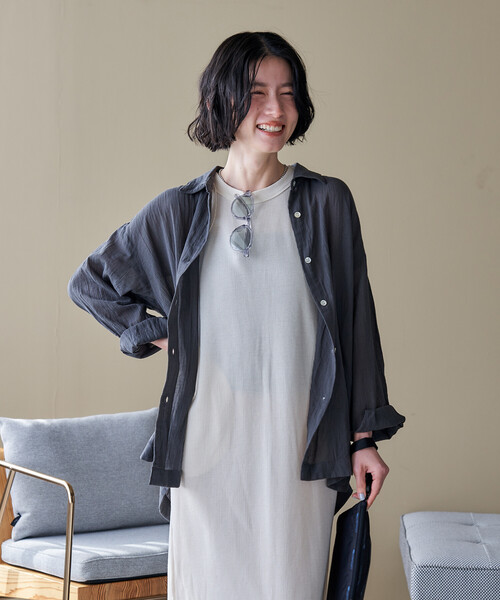 FREAK'S STORE(フリークスストア)の「インド シングルガーゼシャツ/シアーシャツ(シャツ/ブラウス・レディース・サックスブルー/オフホワイト/ラベンダー/チャコール・フリ-)」の21枚目の写真